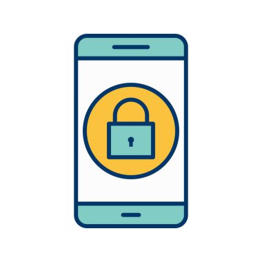 Kilit mobil uygulama vektör simge işareti simge vektör çizim kişisel ve ticari kullanım için..