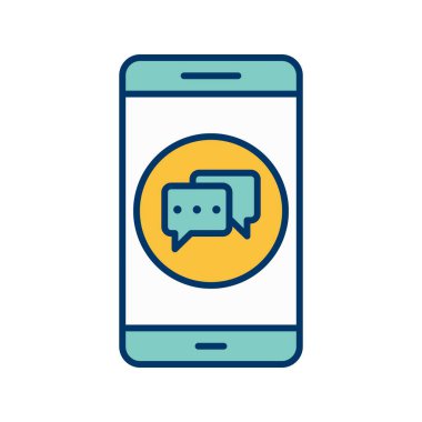 Konuşma mobil uygulama vektör simge işareti simge vektör çizim kişisel ve ticari kullanım için..