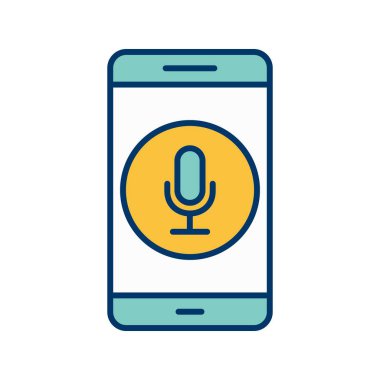 Mikrofon mobil uygulama vektör simge işareti simge vektör çizim kişisel ve ticari kullanım için..