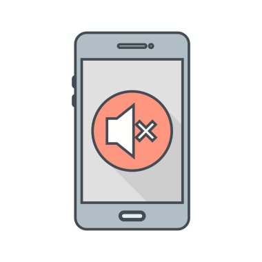 Sessiz mobil uygulama vektör simge işareti simge vektör çizim kişisel ve ticari kullanım için..