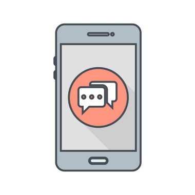 Konuşma mobil uygulama vektör simge işareti simge vektör çizim kişisel ve ticari kullanım için..