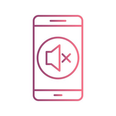 Sessiz mobil uygulama vektör simge işareti simge vektör çizim kişisel ve ticari kullanım için..