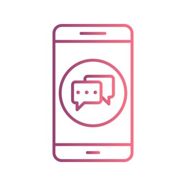 Konuşma mobil uygulama vektör simge işareti simge vektör çizim kişisel ve ticari kullanım için..