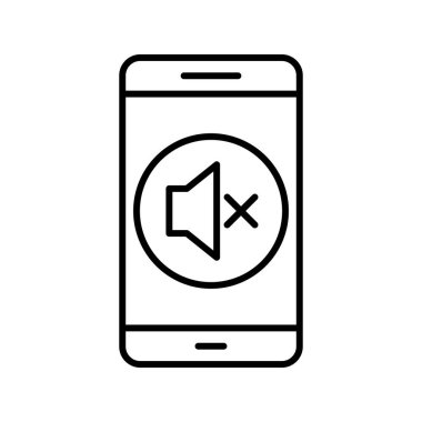 Sessiz mobil uygulama vektör simge işareti simge vektör çizim kişisel ve ticari kullanım için..