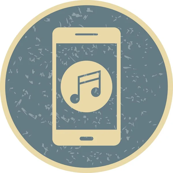 Musik Mobile Anwendung Vektor Symbol Zeichen Symbol Vektor Illustration Für — Stockvektor