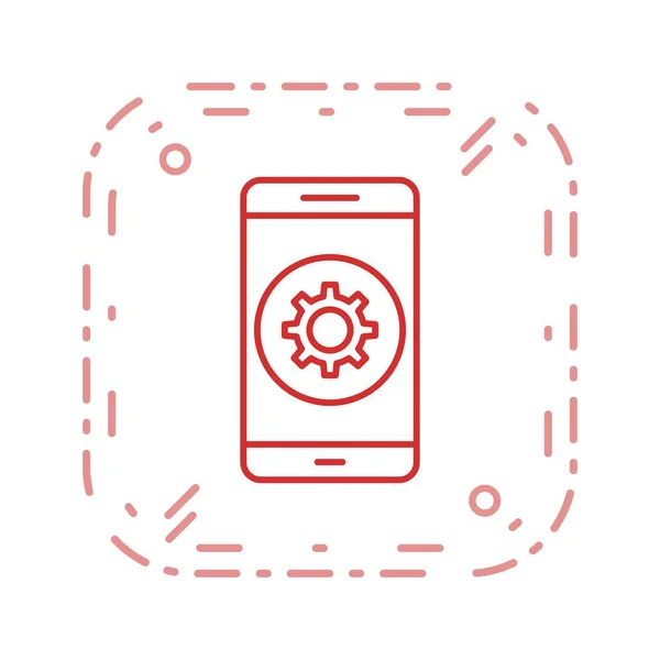 Настройка Векторной Иконки Мобильного Приложения Иконка Знакового Вектора Иллюстрация Личного — стоковый вектор
