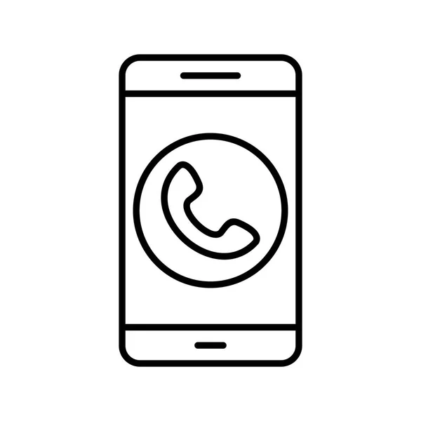 Rufen Mobile Anwendung Vektor Symbol Zeichen Symbol Vektor Illustration Für — Stockvektor