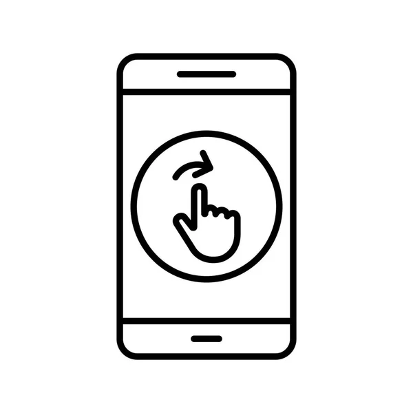 Wischen Mobile Anwendung Vektor Symbol Zeichen Symbol Vektor Illustration Für — Stockvektor