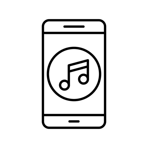 Musik Mobile Anwendung Vektor Symbol Zeichen Symbol Vektor Illustration Für — Stockvektor