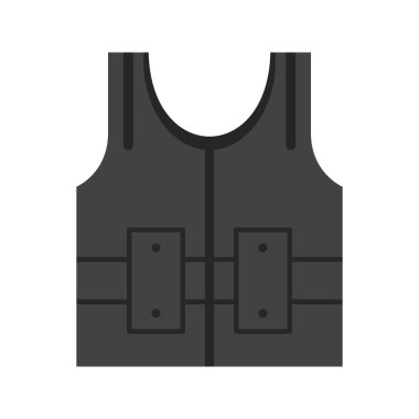Kurşun geçirmez Jecket vektör simge işareti simge vektör çizim kişisel ve ticari kullanım için..