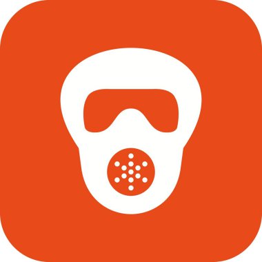 Gaz maskesi vektör simge işareti simge vektör çizim için kişisel ve ticari kullanım..