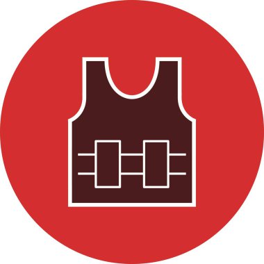 Kurşun geçirmez Jecket vektör simge işareti simge vektör çizim kişisel ve ticari kullanım için..