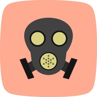 Gaz maskesi vektör simge işareti simge vektör çizim için kişisel ve ticari kullanım..