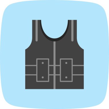 Kurşun geçirmez Jecket vektör simge işareti simge vektör çizim kişisel ve ticari kullanım için..