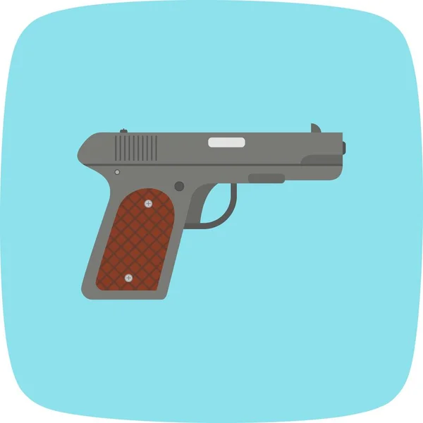 Gun Vektor Ikon Jel Ikon Vektoros Illusztráció Személyes Edzőtermi Használatra — Stock Vector