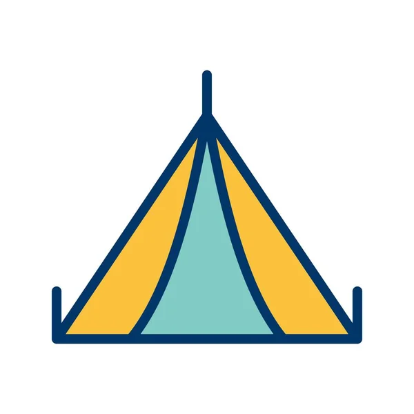 Illustration Vectorielle Icône Signe Icône Tente Pour Usage Personnel Commercial — Image vectorielle