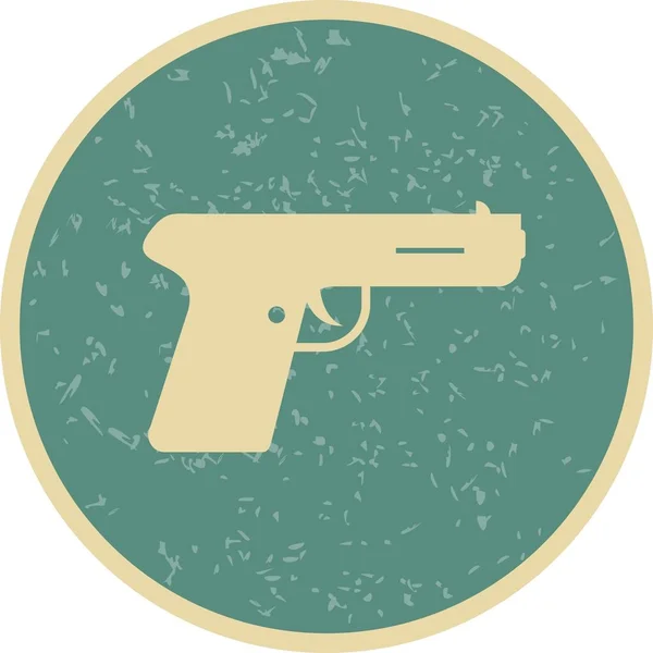 Icono Vector Pistola Icono Signo Ilustración Vector Para Uso Personal — Vector de stock