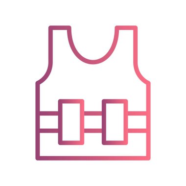 Kurşun geçirmez Jecket vektör simge işareti simge vektör çizim kişisel ve ticari kullanım için..