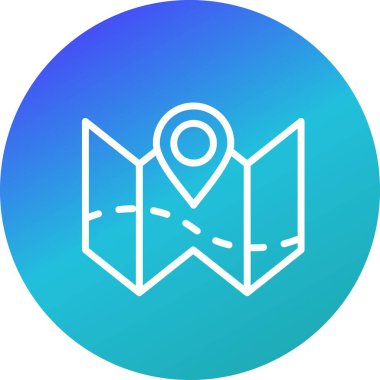 Planı harita vektör simge işareti simge vektör çizim için kişisel ve ticari kullanım..