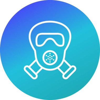 Gaz maskesi vektör simge işareti simge vektör çizim için kişisel ve ticari kullanım..