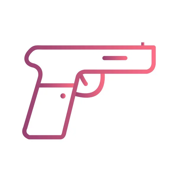 Icono Vector Pistola Icono Signo Ilustración Vector Para Uso Personal — Vector de stock