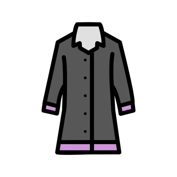 Eső Kabát Vector Icon Személyes Edzőtermi Használatra — Stock Vector