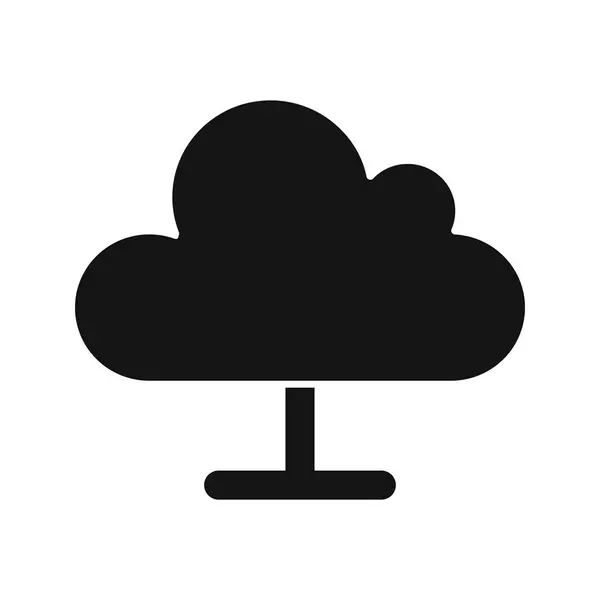 Cloud Computing Vector Icon Személyes Edzőtermi Használatra — Stock Vector