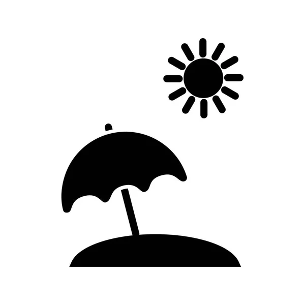 Beach Umbrella Vector Icon Personal Commercial Use — Stock Vector