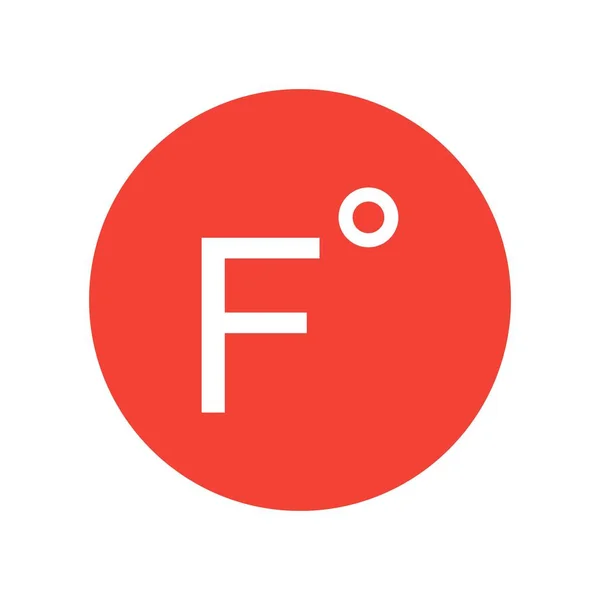 Fahrenheit Vector Icon Użytku Osobistego Komercyjnego — Wektor stockowy