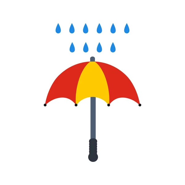 Paraguas Lluvia Vector Icono Para Uso Personal Comercial — Vector de stock