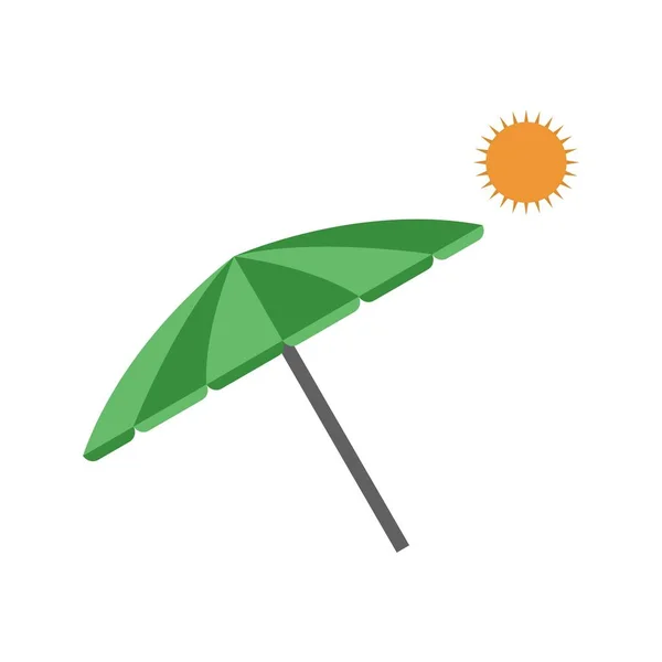 Beach Umbrella Vector Icon Személyes Edzőtermi Használatra — Stock Vector