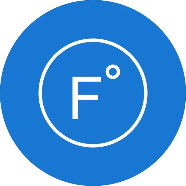 Fahrenheit Vector Icon Użytku Osobistego Komercyjnego — Wektor stockowy