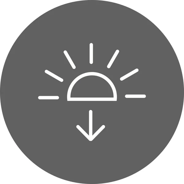 Západu Slunce Vektorové Ikony Pro Osobní Komerční Využití — Stockový vektor