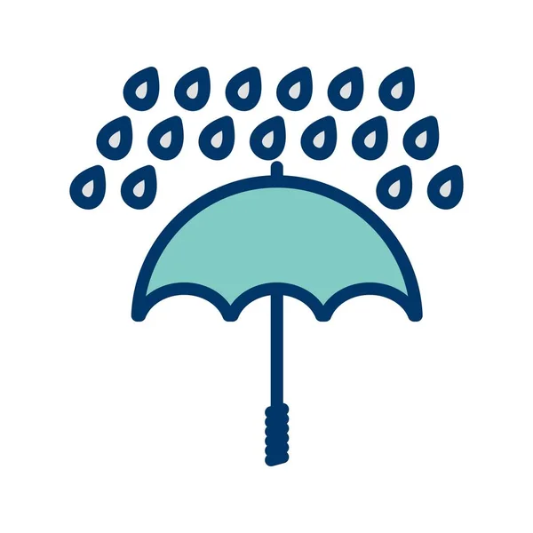 Regenschirm Und Regenvektorsymbol Für Den Persönlichen Und Kommerziellen Gebrauch — Stockvektor