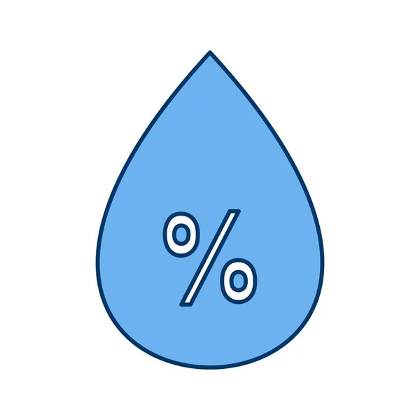 Vochtigheid Vector Pictogram Voor Persoonlijk Commercieel Gebruik — Stockvector