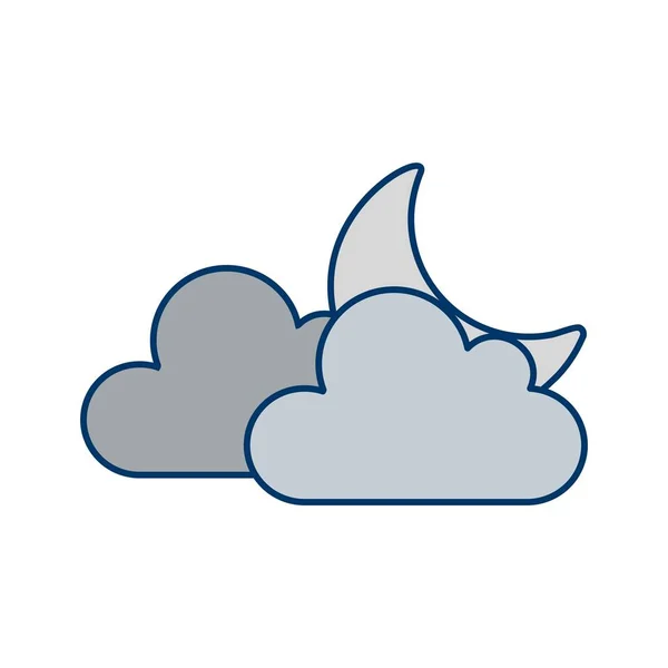 Cloud Maan Vector Pictogram Voor Persoonlijk Commercieel Gebruik — Stockvector