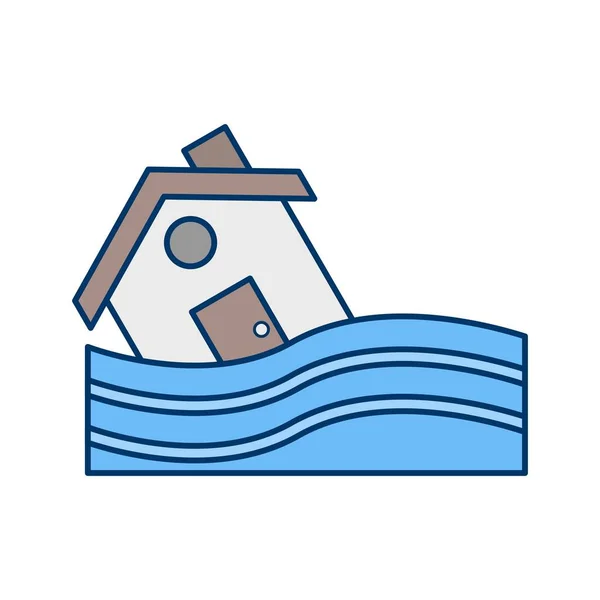 Überschwemmungssymbol Vektor Symbol Für Den Persönlichen Und Kommerziellen Gebrauch — Stockvektor