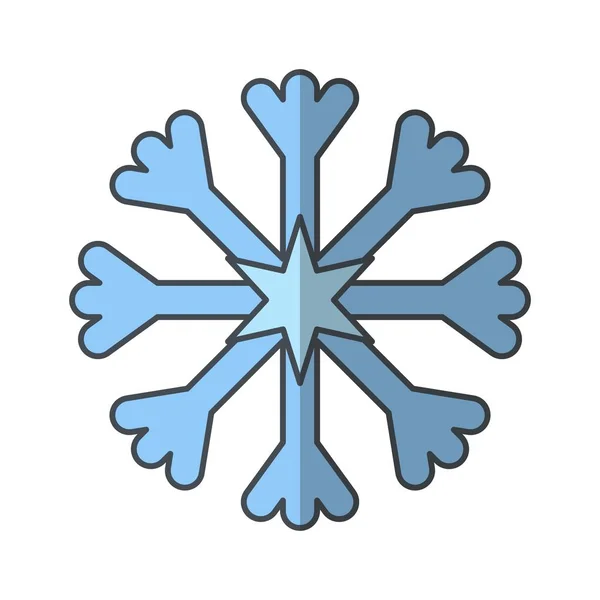 Snow Flake Vector Pictogram Voor Persoonlijk Commercieel Gebruik — Stockvector
