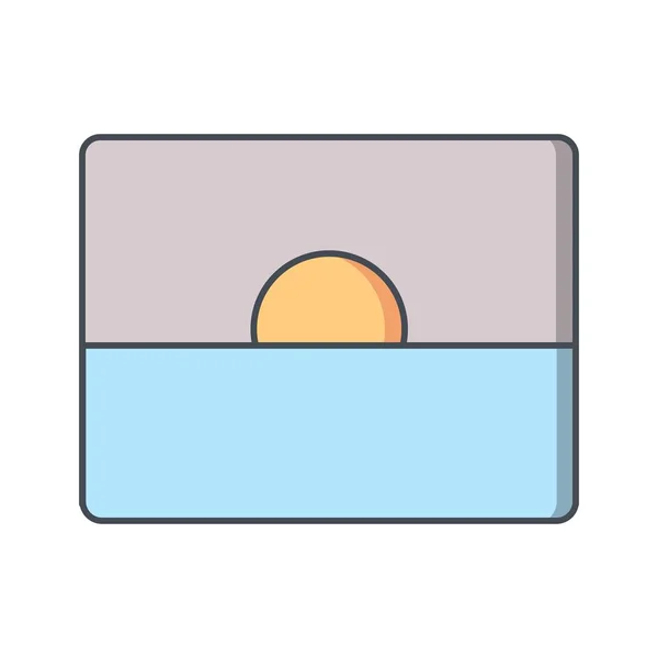 Západ Slunce Vektorové Ikony Pro Osobní Komerční Využití — Stockový vektor