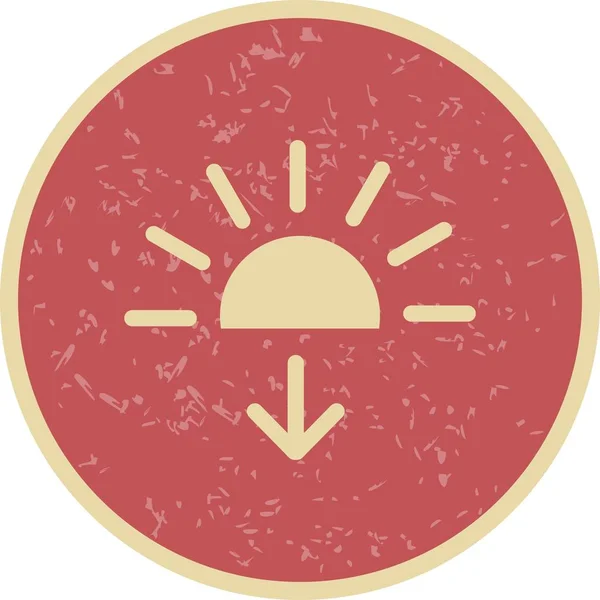 Sundown Vector Icon Użytku Osobistego Komercyjnego — Wektor stockowy