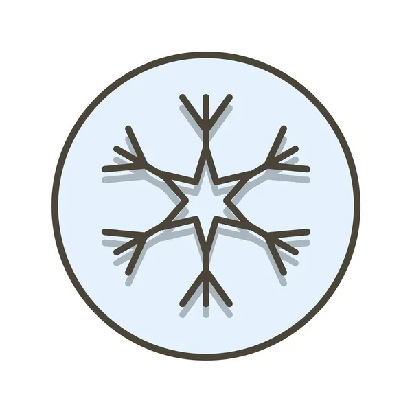 Snow Flake Vector Pictogram Voor Persoonlijk Commercieel Gebruik — Stockvector