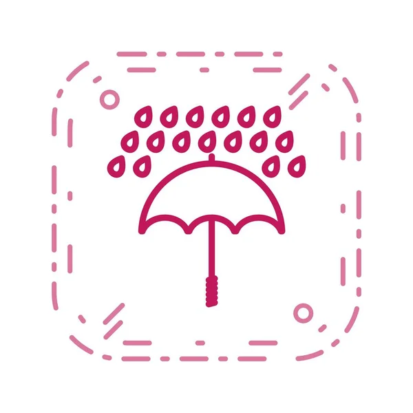 Зонтик Векторная Икона Дождя Личного Коммерческого Использования — стоковый вектор