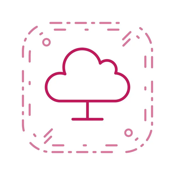 Cloud Computing Vektorové Ikony Pro Osobní Komerční Využití — Stockový vektor