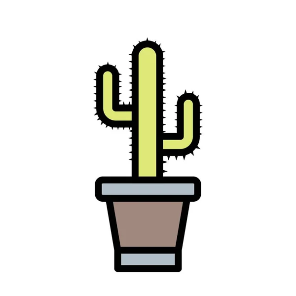 Cactus Vector Icon Sign Icon Vector Illustration Para Uso Personal — Vector de stock