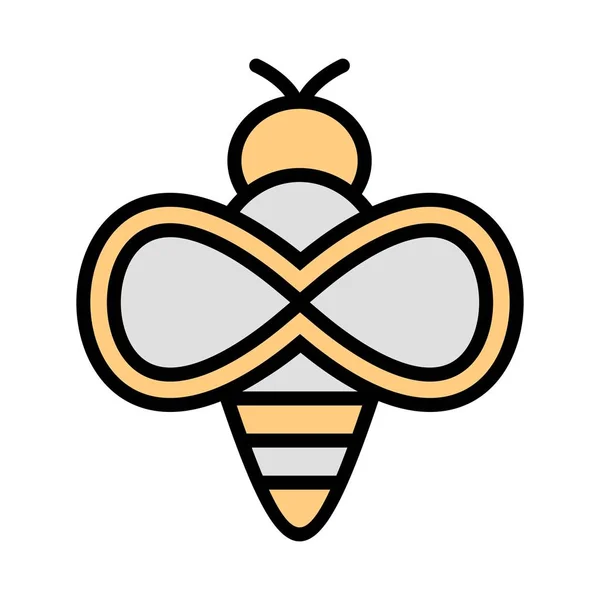 Bee Vector Icon Signaal Pictogram Vectorillustratie Voor Persoonlijk Commercieel Gebruik — Stockvector