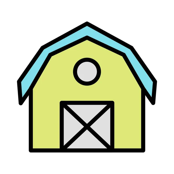 Barn Vector Icon Sign Icon Vector Illustration Personal Commercial Use — Stock Vector