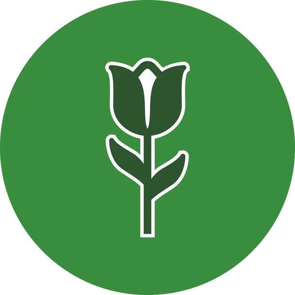 Tulip Vector Icon Signaal Pictogram Vectorillustratie Voor Persoonlijk Commercieel Gebruik — Stockvector