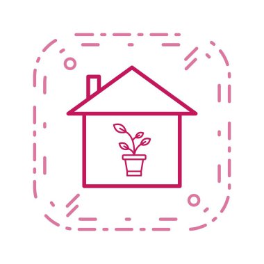 Bitki evi vektör simge işareti simge vektör çizim kişisel ve ticari kullanım için..