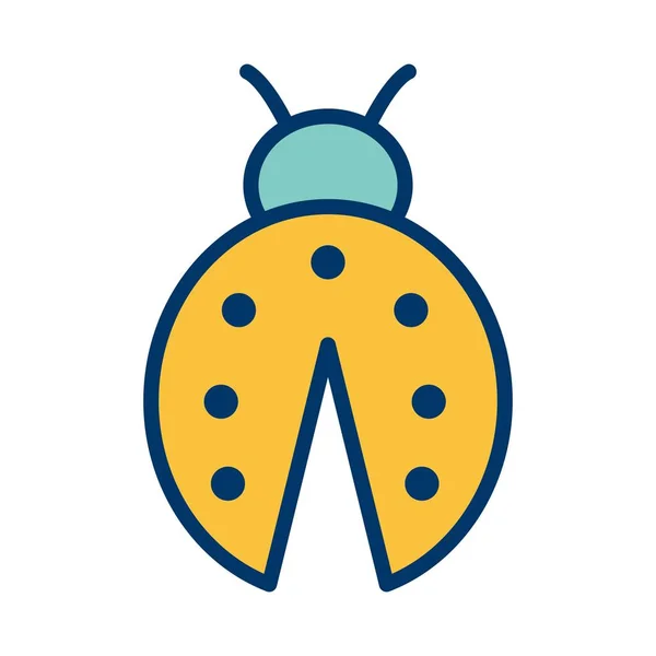 Lady Bug Vector Icon Sign Icon Vector Illustration Para Uso — Archivo Imágenes Vectoriales