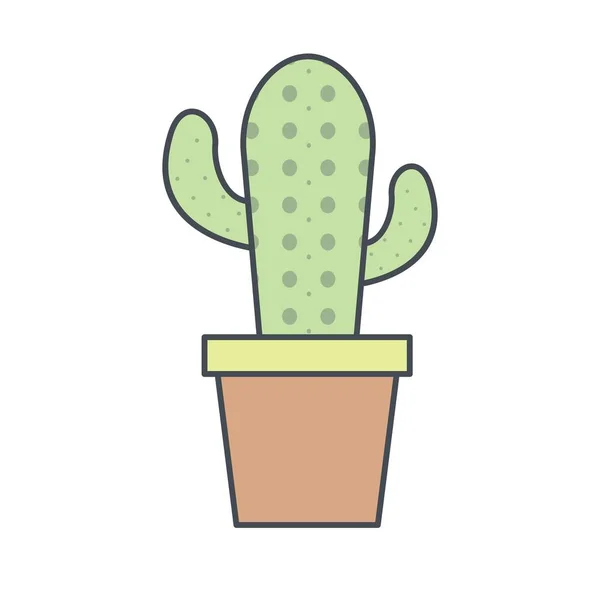 Cactus Vector Icon Signaal Pictogram Vectorillustratie Voor Persoonlijk Commercieel Gebruik — Stockvector